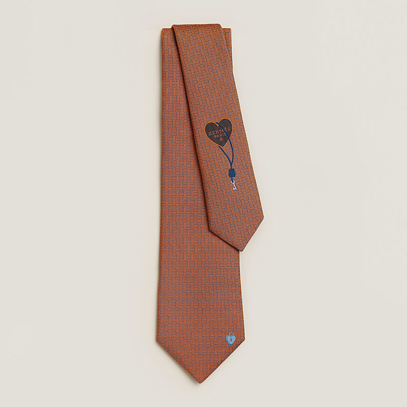 La Clef du Bonheur tie - Orange | Hermès Thailand